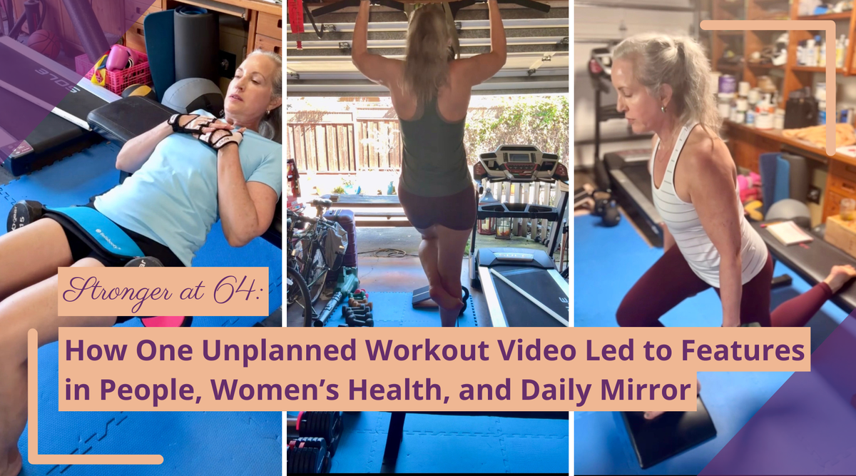 woman doing strength training exercises at home.