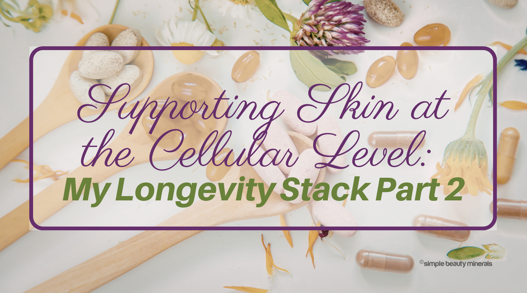 flatlay of pills and supplements with some petals.