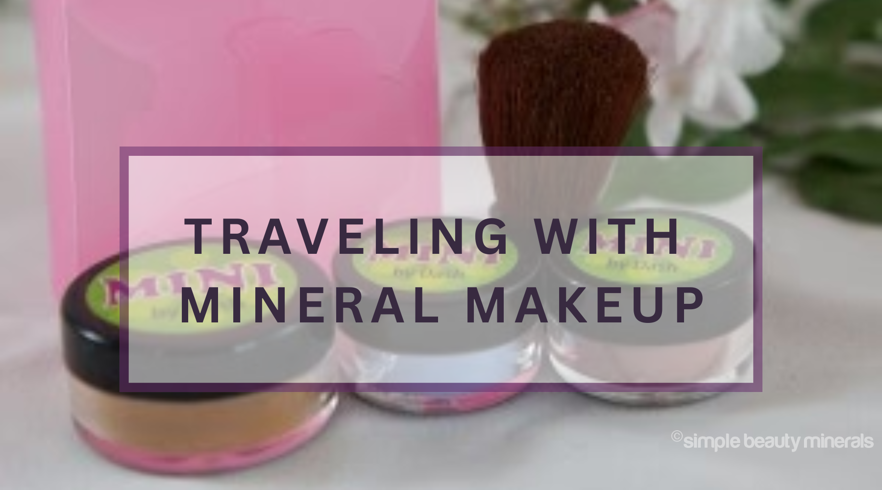 mineral makeup in tiny containers.