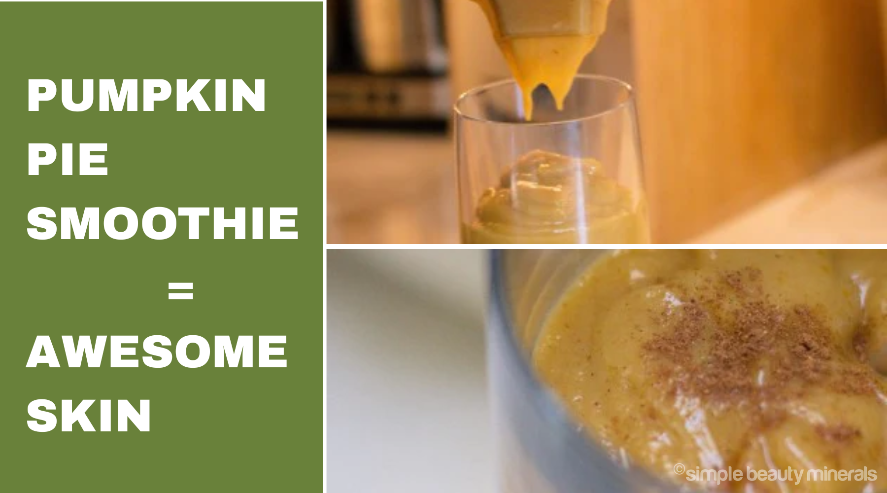 glass of pumpkin spice smoothie.