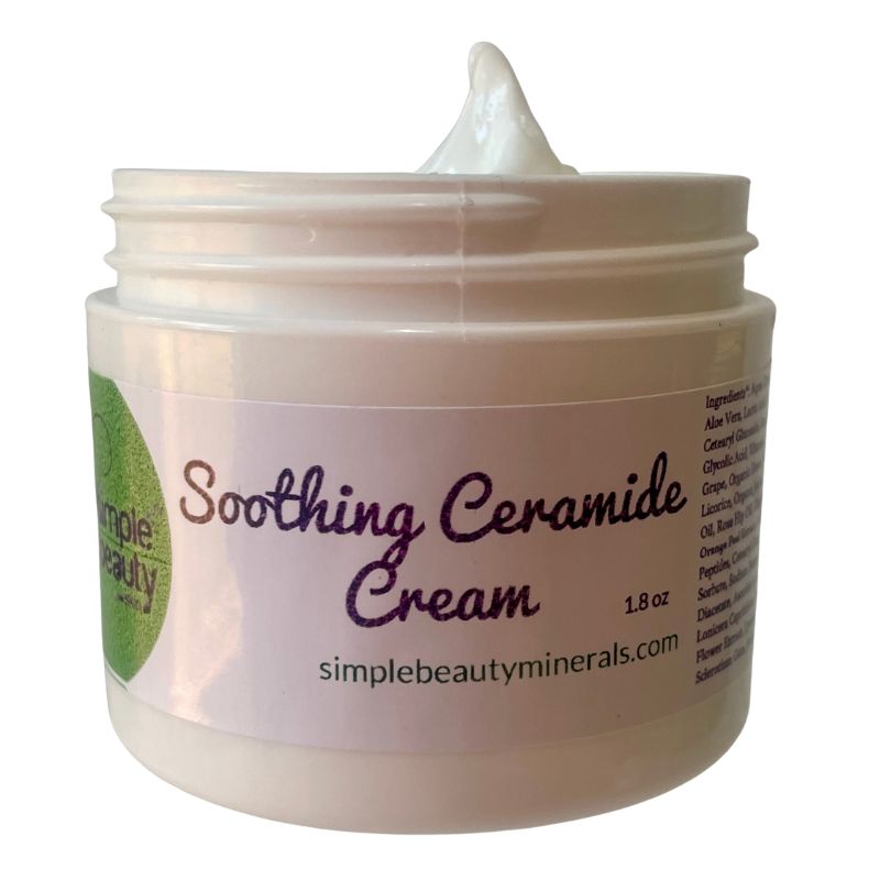 soothing ceramide cream jar open