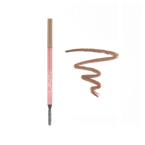blonde eye brow pencil and swatch.