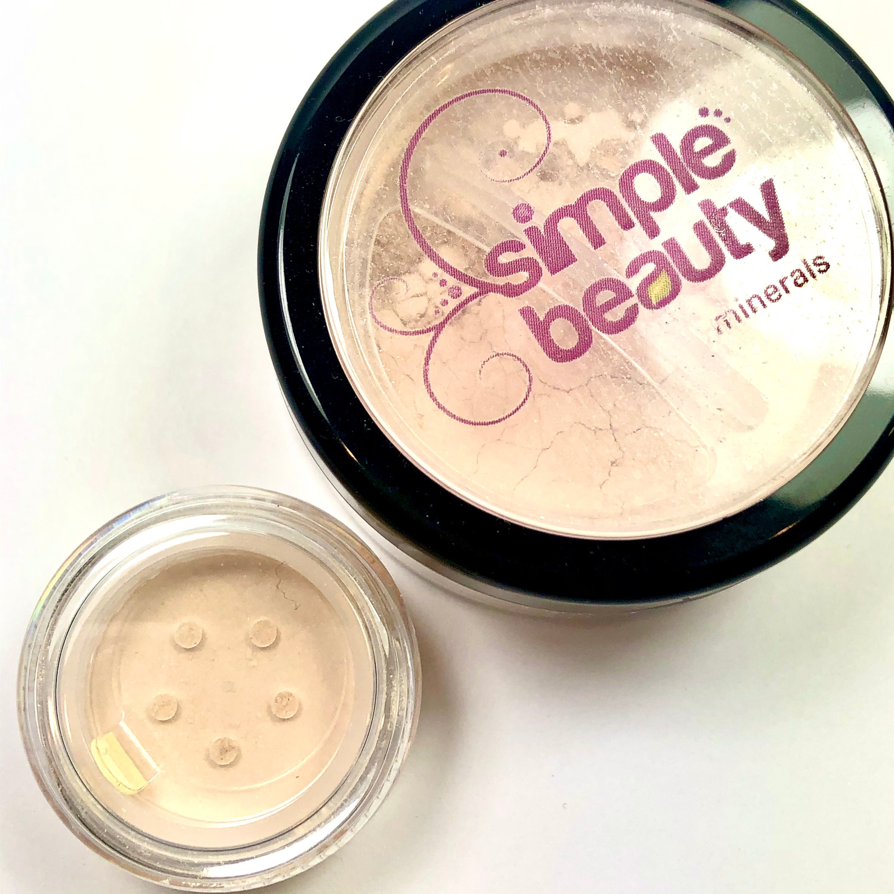 makeup jars, regular size and try me size