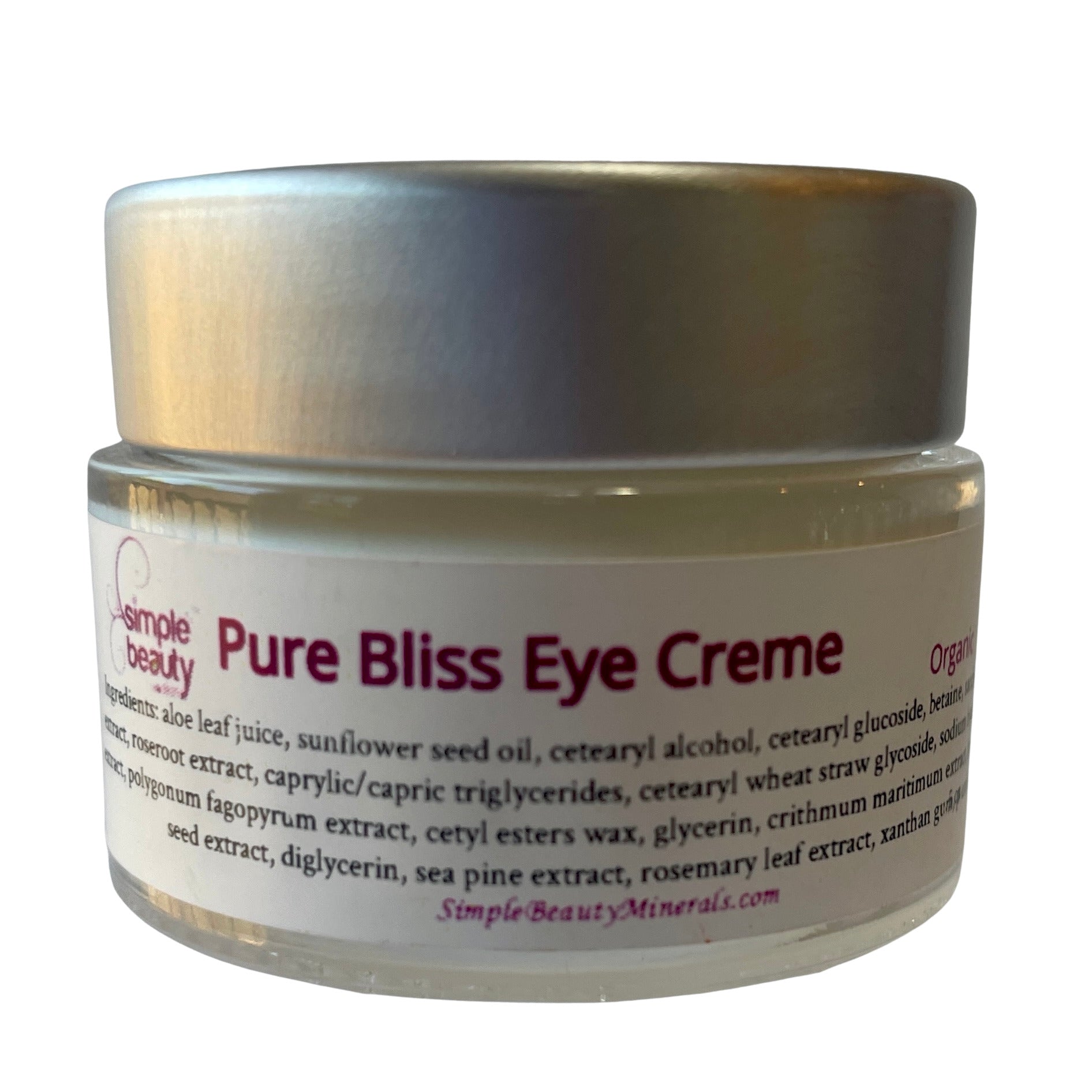 pure bliss eye creme anti aging glass jar