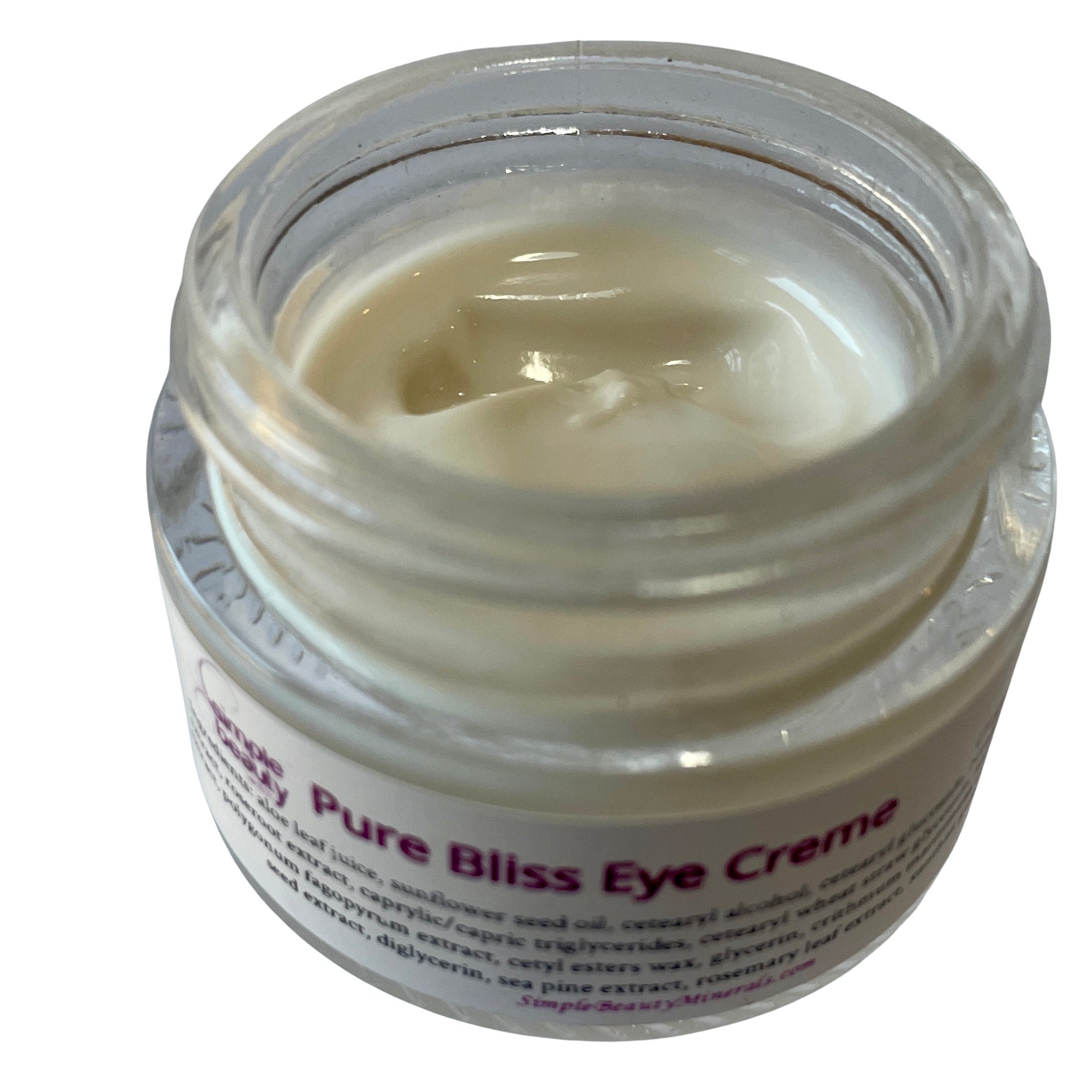 pure bliss eye creme anti aging glass jar