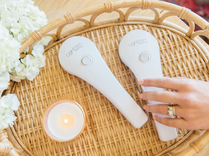 lightstim low level light therapy devices on tray