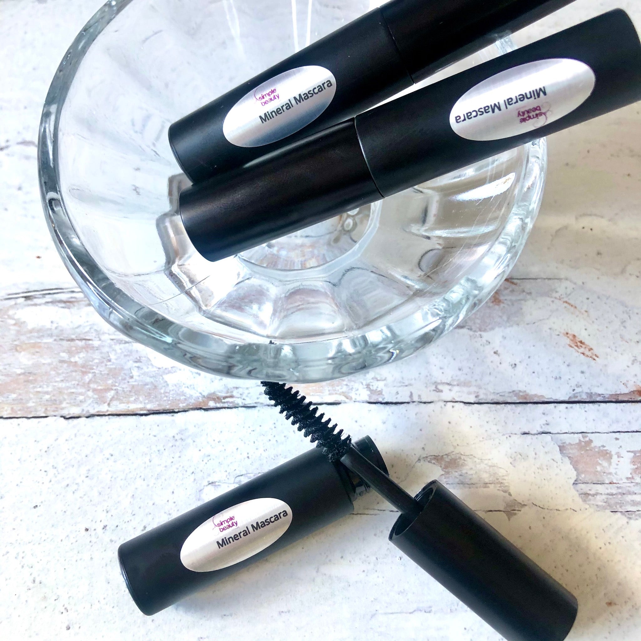 3 natural mineral mascara tubes