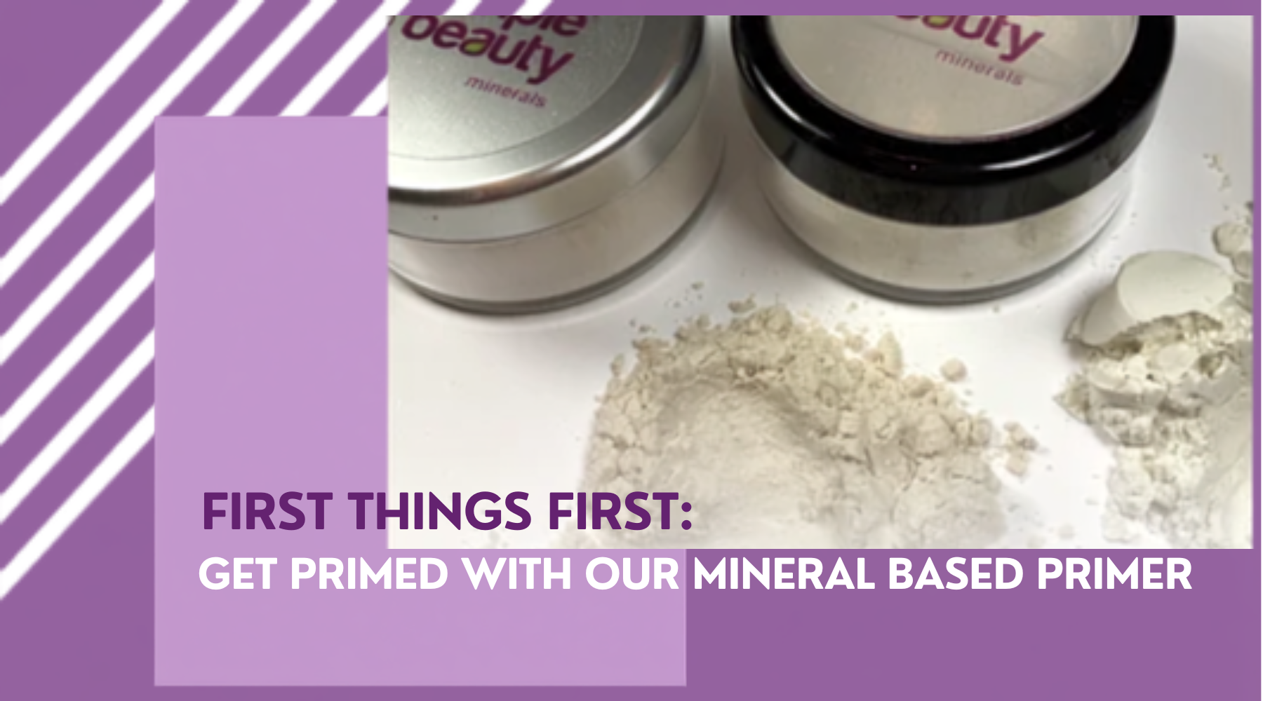 Primer mineral jars with pigments outside of jars.