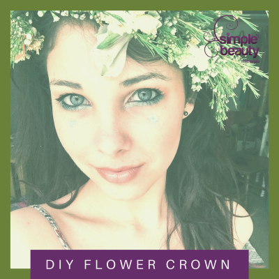 DIY Flower Crown Tutorial + Spring Makeup Ideas Featuring Peacock Mineral Eye Shadow