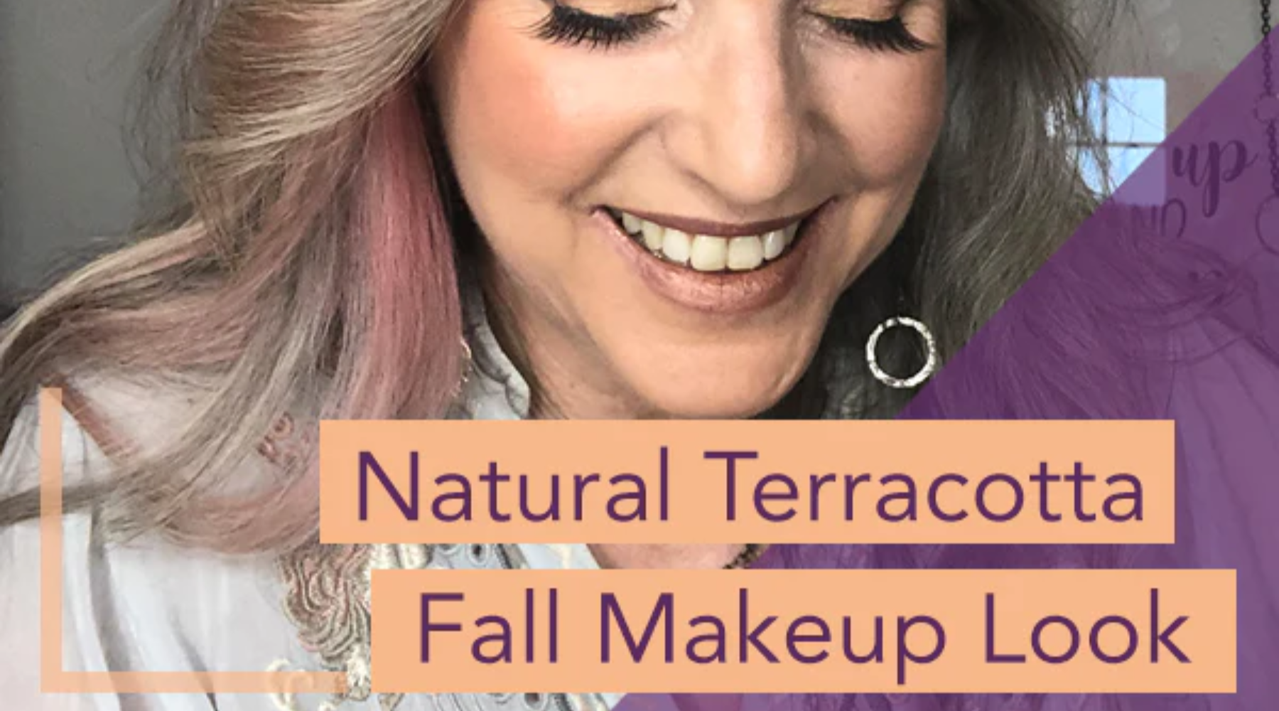 natural terracotta fall makeup look.