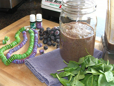 Blue-Green Breakfast Smoothie For Amazing Skin