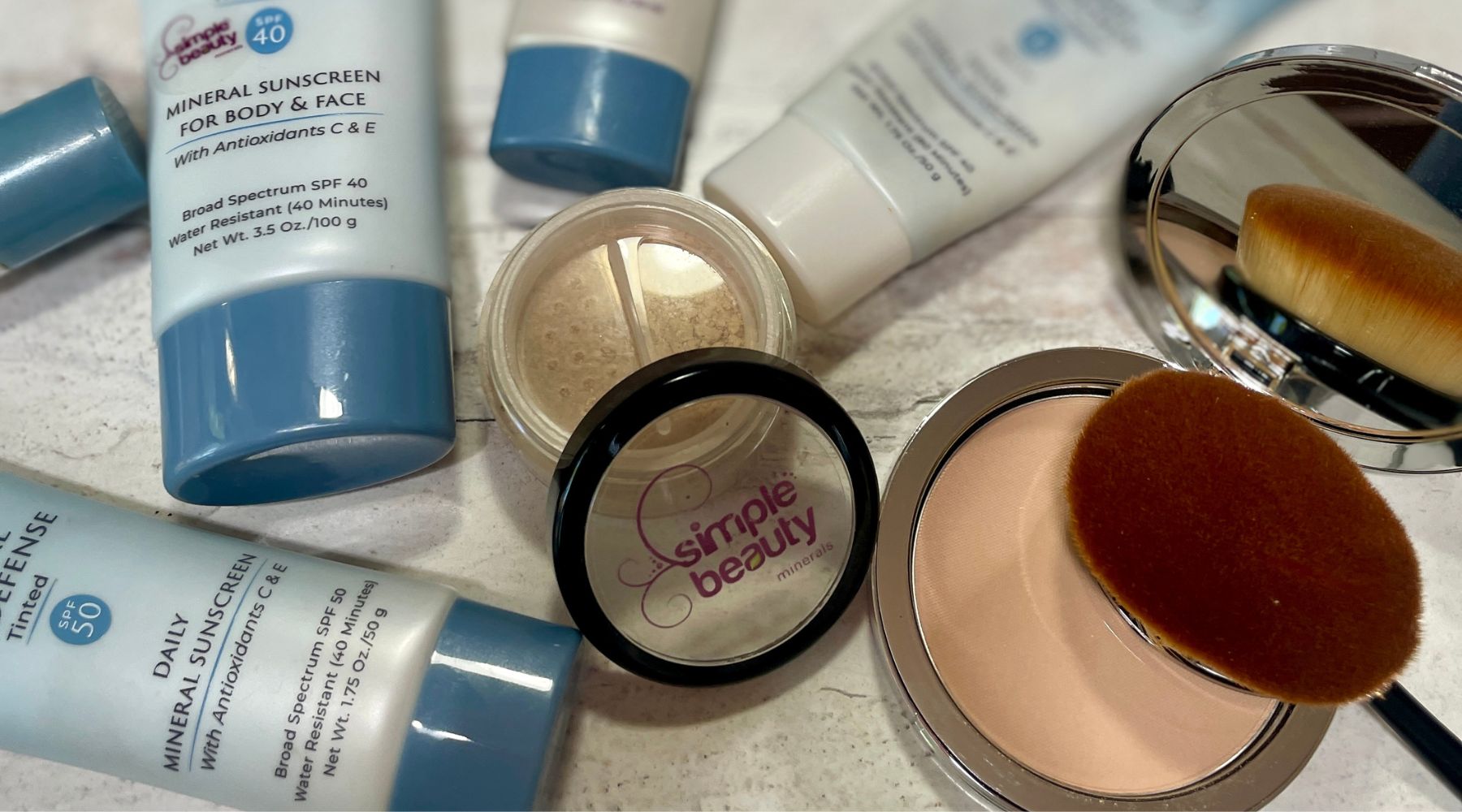 mineral sunscreens and mineral foundation protection.