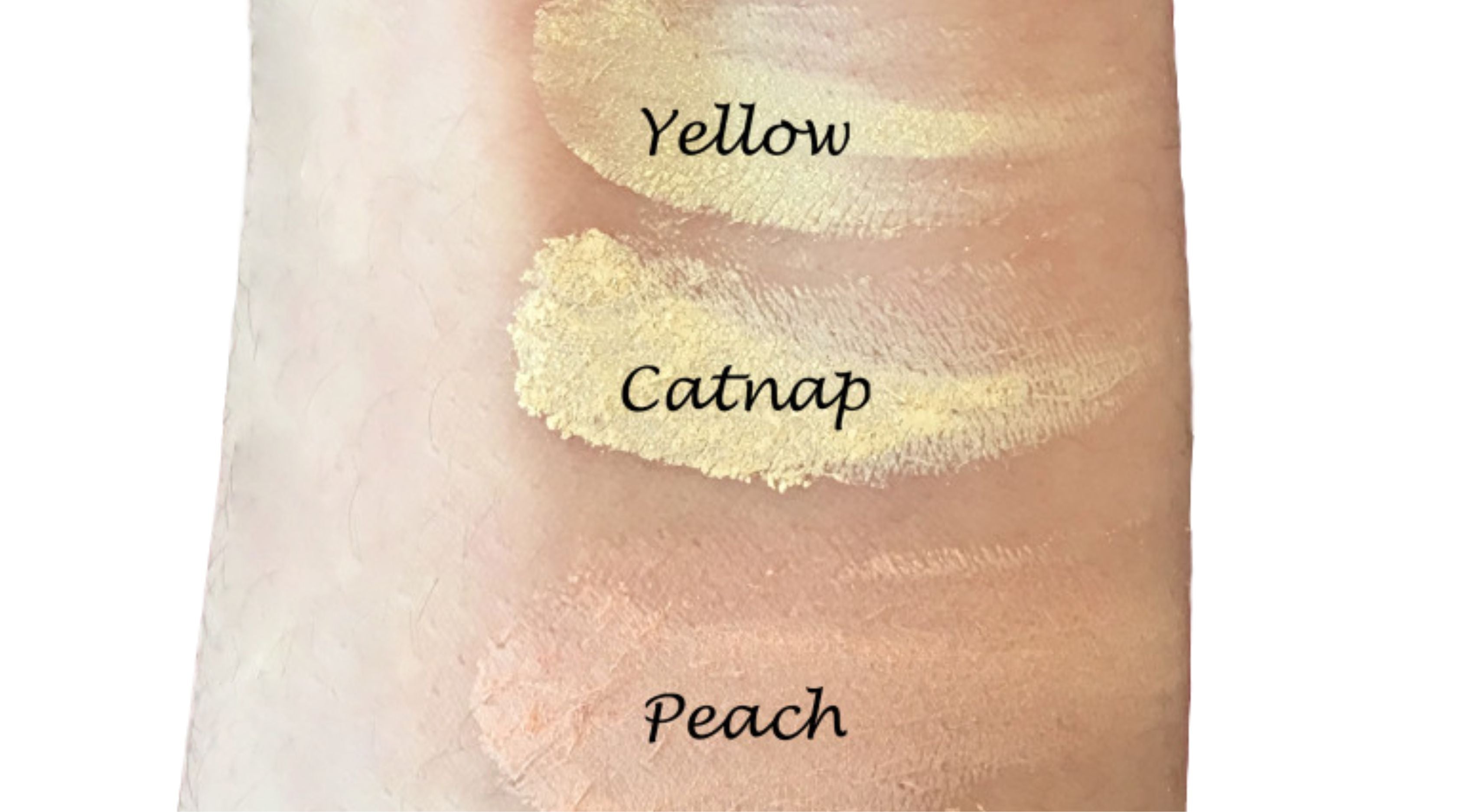 hide dark circles swatches of concealers.