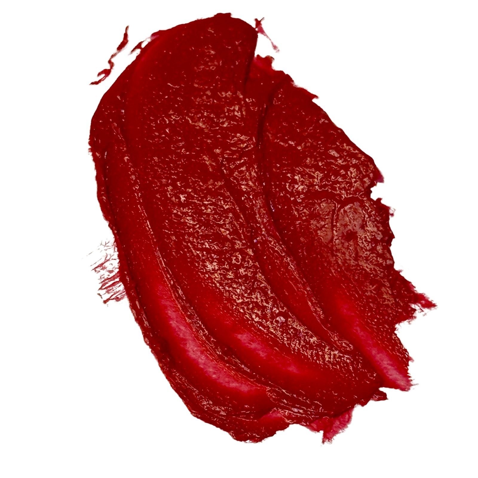 gala red lipstick smudge.