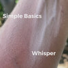 simple basics and whisper eye shadow swatch