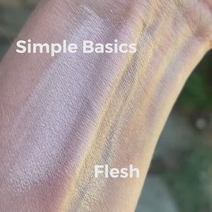 swatch simple basics and flesh eyeshadow