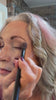 lisa applying lilac mineral eyeshadow