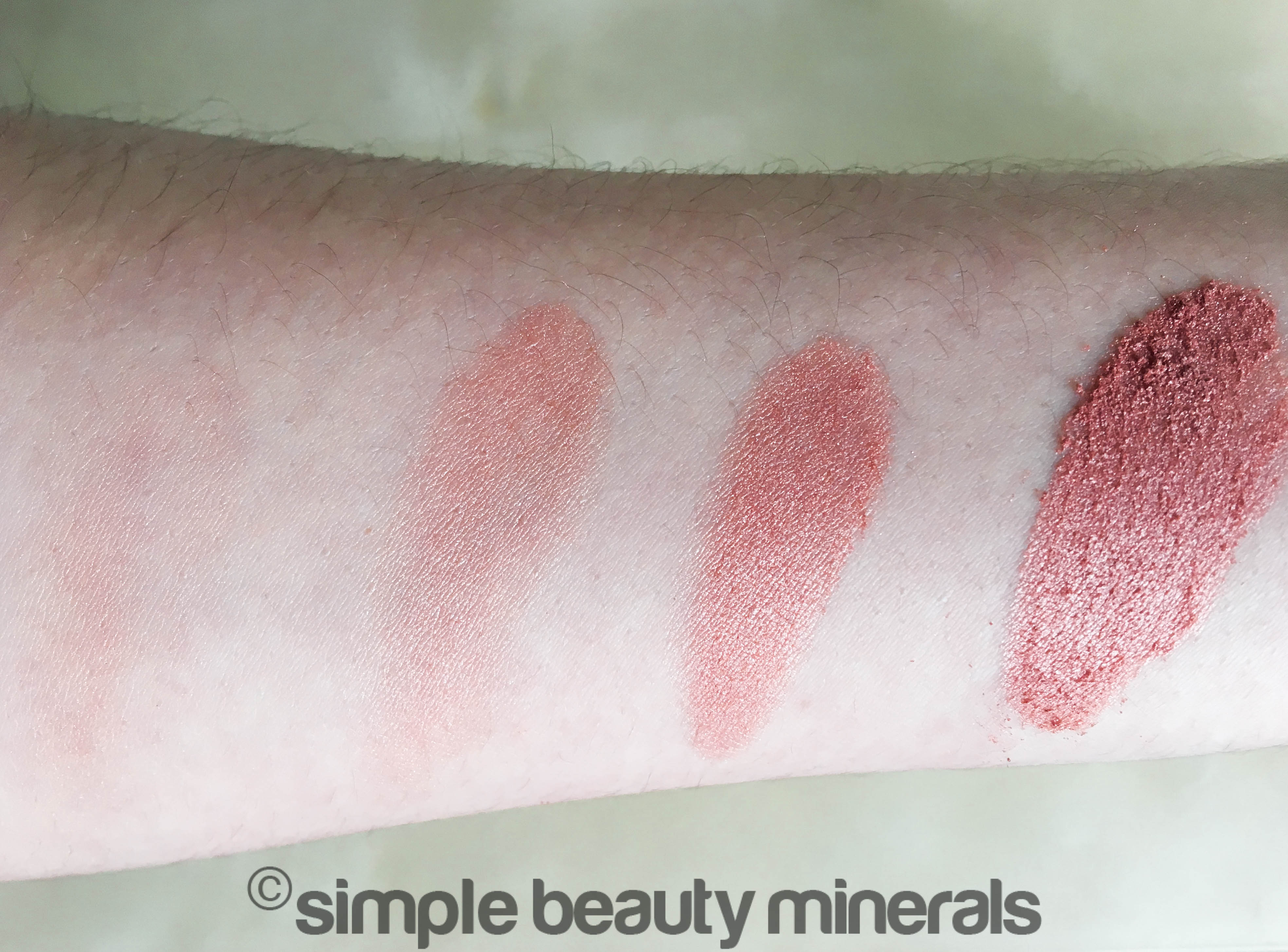 adobe blush swatch - light, medium and deep swatch