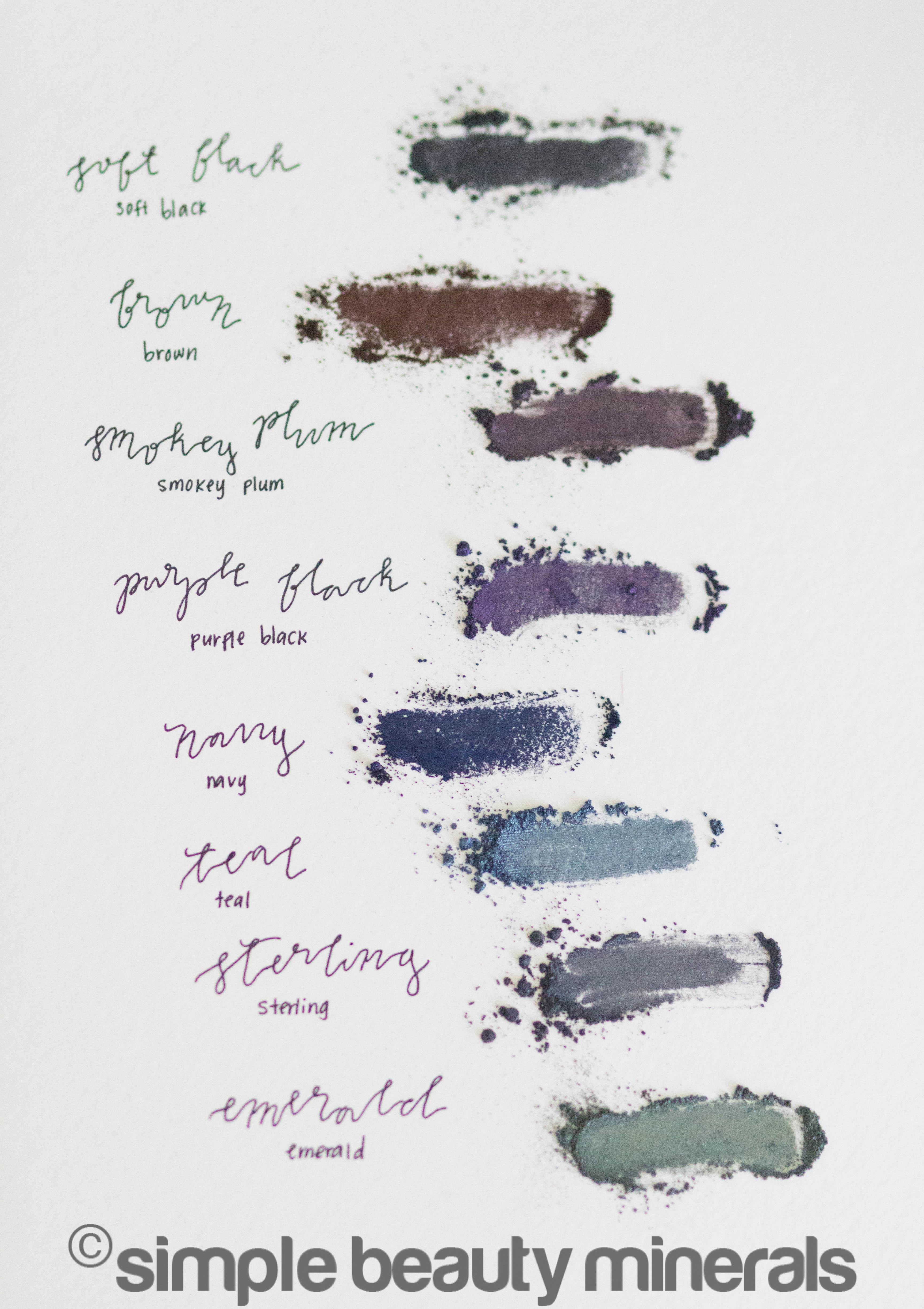 powder mineral eyeliner powder swatches