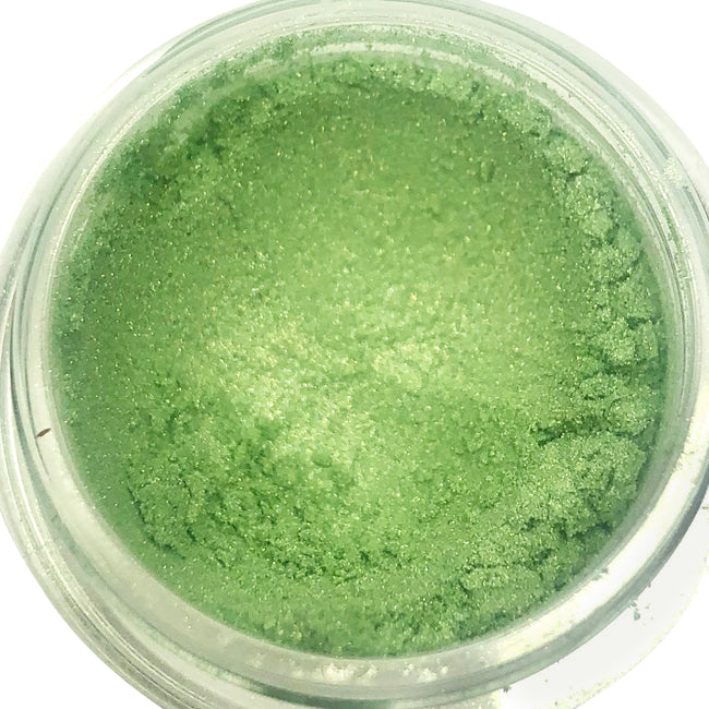 mint green shimmer eyeshadow pot