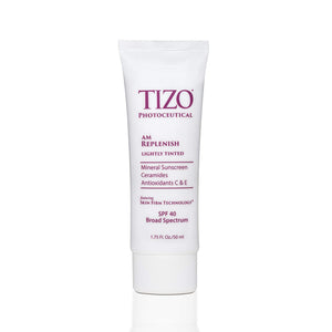 TIZO® AM REPLENISH IS FORMULATED WITH ZINC OXIDE, CERAMIDES, AND POWERFUL ANTIOXIDANTS (VITAMINS C AND E). | simplebeautyminerals